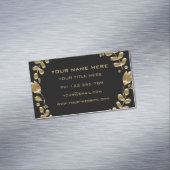Vorlage für Schwarz-Gold-Visitenkarten Magnetische Visitenkarte (Beispiel)