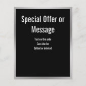 Vorlage für Schwarz-Silber und Weißtext Flyer (Hinten)