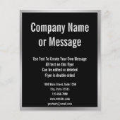 Vorlage für Schwarz-Silber und Weißtext Flyer (Vorne)