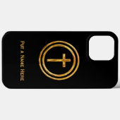 Vorlage für Schwarz- und Goldkreuz Case-Mate iPhone Hülle (Rückseite (Horizontal))