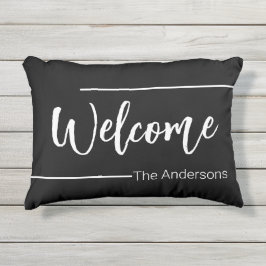 Vorlage für Schwarz und Weiß-Name Kissen Für Draußen