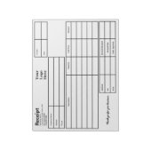 Vorlage für Schwarz-Weiß-Firmenlogos Notizblock (Rotiert)