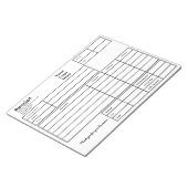 Vorlage für Schwarz-Weiß-Firmenlogos Notizblock (angewinkelt)