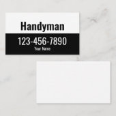 Vorlage für Schwarz-Weiß-Text Visitenkarte (Vorne/Hinten)