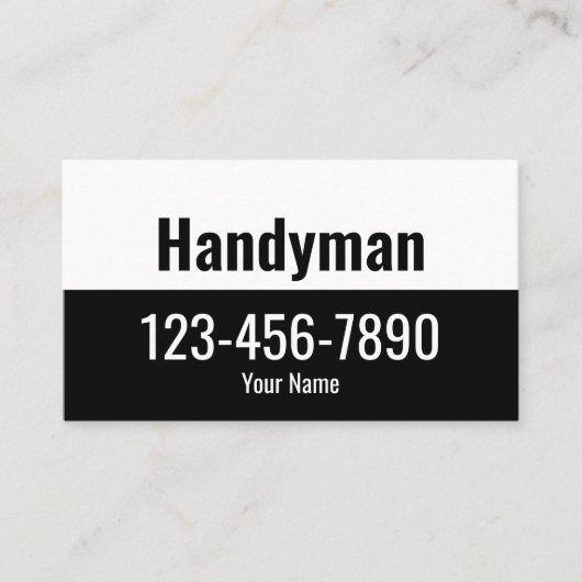 Vorlage für Schwarz-Weiß-Text Visitenkarte (Vorderseite)