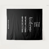 Vorlage für Schwarz-weiße Firmenlogo Wandteppich (Vorderseite (Horizontal))