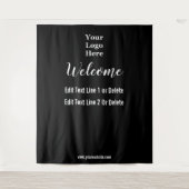 Vorlage für Schwarz-weiße Firmenlogo Wandteppich (Vorderseite)