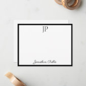 Vorlage für Schwarz-weiße Kalligrafie-Skriptmonogr (Vorderseite/Rückseite Beispiel)