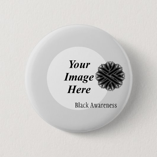 Vorlage für schwarze Blume von Multifunktionsleist Button (Vorderseite)