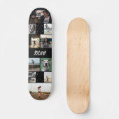 Vorlage für schwarze Fotocollage hinzufügen Skateboard (Vorderseite)