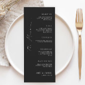 Vorlage für Schwarze Hochzeitmenükarten