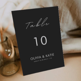 Vorlage für schwarze Hochzeitstabellen