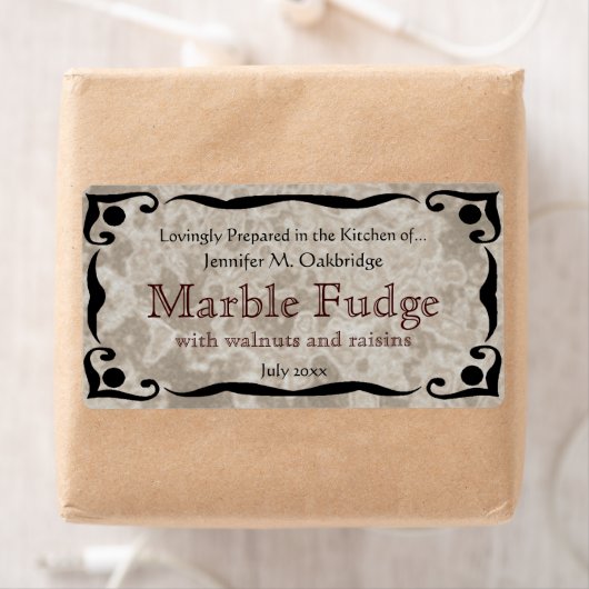 Vorlage für schwarze Rahmen und braunes Etikett (Insitu)