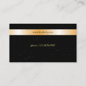 Vorlage für schwarze und goldene Kreditkarten Visitenkarte (Rückseite)
