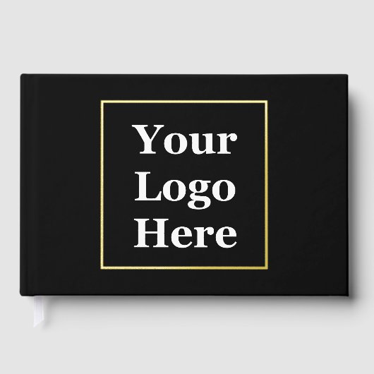 Vorlage für schwarze und goldene Logos Gästebuch (Vorderseite)