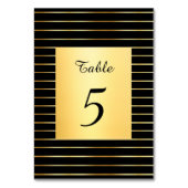 Vorlage für schwarze und goldene Skripte Tischnummer (Rückseite)