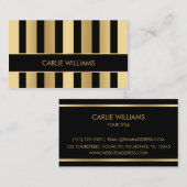 Vorlage für schwarze und goldene Visitenkarten Visitenkarte (Vorne/Hinten)