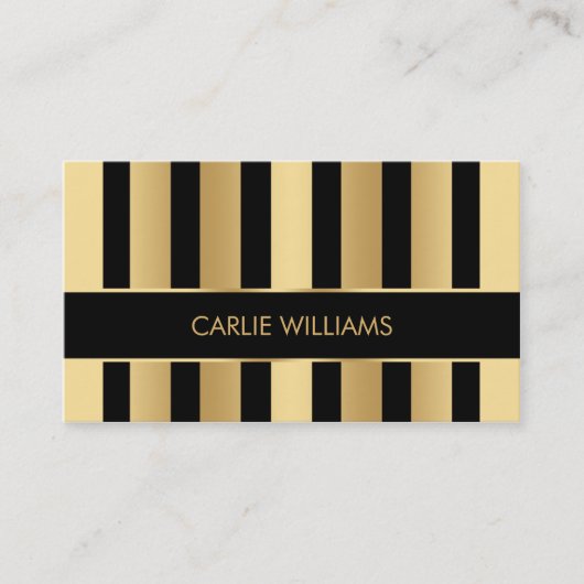 Vorlage für schwarze und goldene Visitenkarten Visitenkarte (Vorderseite)