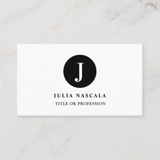 Vorlage für schwarze und weiße, moderne Visitenkar Visitenkarte (Vorderseite)