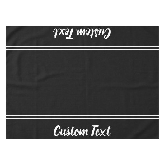 Vorlage für schwarze und weiße Skripte Tischdecke (Vorderseite (Horizontal))