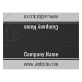 Vorlage für schwarzen und grauen Firmennamen Websi Tischdecke (Vorderseite (Horizontal))