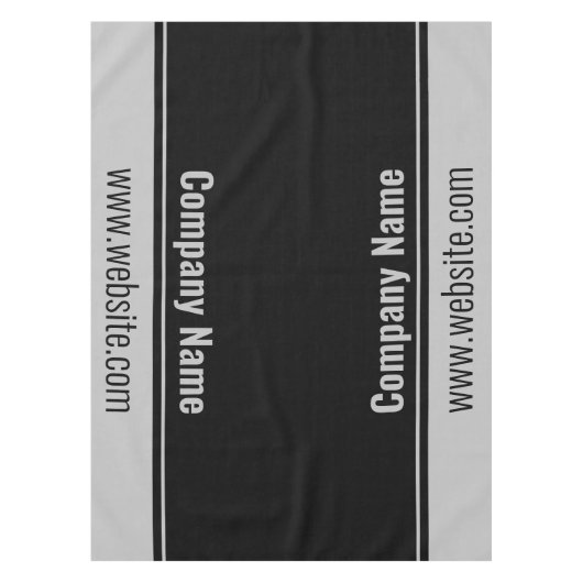 Vorlage für schwarzen und grauen Firmennamen Websi Tischdecke (Vorderseite)