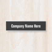 Vorlage für schwarzen und weißen Geschäftsnamen Türschild (Vorderseite )