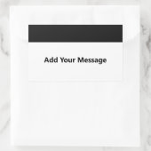 Vorlage für schwarzen und weißen Text hinzufügen Rechteckiger Aufkleber (Tasche)