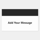 Vorlage für schwarzen und weißen Text hinzufügen Rechteckiger Aufkleber (Vorderseite)