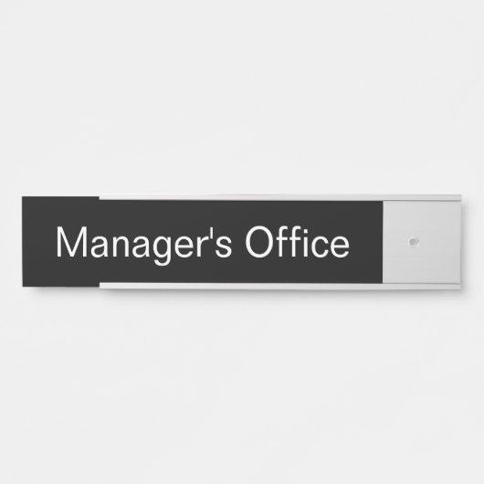 Vorlage für schwarzen und weißen Text im Büro des Türschild (Vorderseite )