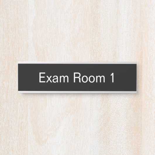 Vorlage für schwarzen und weißen Text in der Prüfu Türschild (Vorderseite )