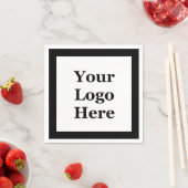 Vorlage für Schwarzweiß-Logos aus der Geschäftswel Serviette (Beispiel)