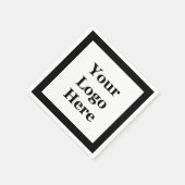 Vorlage für Schwarzweiß-Logos aus der Geschäftswel Serviette (Ecke)