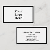 Vorlage für Schwarzweiß-Logos aus der Geschäftswel Visitenkarte (Vorne/Hinten)