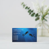 Vorlage für Scuba Diving Business Cards Visitenkarte (Stehend Vorderseite)