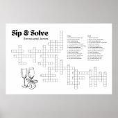 Vorlage für Sieben und Lösen von Kreuzworträts dig Poster (Vorne)