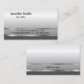 Vorlage für Silbermetall Visitenkarte (Vorne/Hinten)