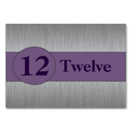 Vorlage für Silver- und Lila Tabellenkarten Tischnummer