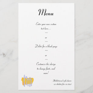Vorlage für Silverware und Napkin Custom Menu Flye Flyer