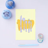 Vorlage für Silverware und Napkin Custom Menu Flye Flyer (Einzeln)