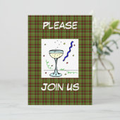 Vorlage für Silvester-Party Einladungen (Stehend Vorderseite)