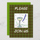 Vorlage für Silvester-Party Einladungen (Vorne/Hinten)