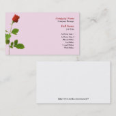 Vorlage für Single-Rote Rose-Visitenkarte Visitenkarte (Vorne/Hinten)