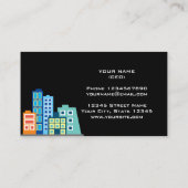 Vorlage für Skyline-Visitenkarten von Realtor Visitenkarte (Rückseite)