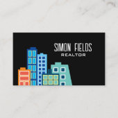 Vorlage für Skyline-Visitenkarten von Realtor Visitenkarte (Vorderseite)