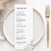 Vorlage für Smarald Green Wedding Menu Cards