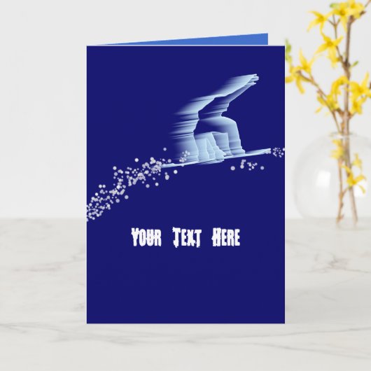 Vorlage für Snowboarder-Grußkarten (Gelbe Blume)