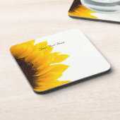 Vorlage für Sonnenblumen, personalisieren Getränkeuntersetzer (Linke Seite)