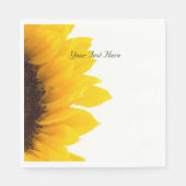 Vorlage für Sonnenblumen, personalisieren Serviette (Vorderseite)