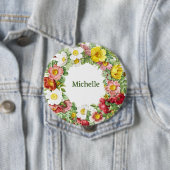 Vorlage für Springtime-Blumenmuster Button (Beispiel)